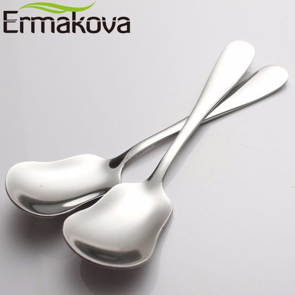 

ermakova 6 pcs/set stainless steel ice cream spoon tea spoon dessert cake sugar spoon kitchen flatware tools ice cream tools