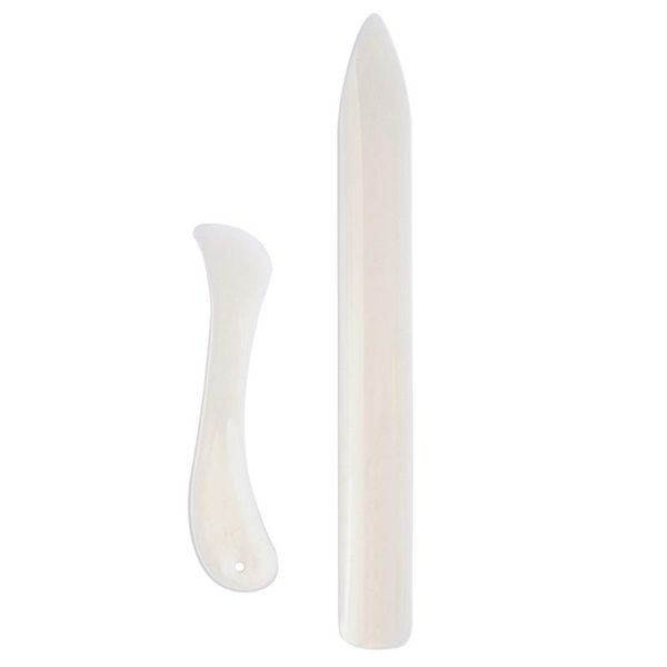 

2pcs bookbinding edges portable leather scoring bone folder practical imitation letter opener craft accessories creasing paper, Black