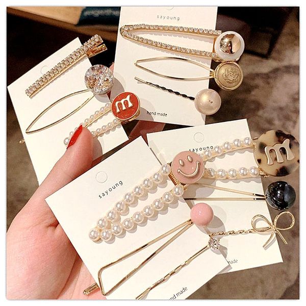 

3pcs/set retro pearl metal hair clip hairband comb bobby pin barrette hairpin headdress accessories beauty styling tools