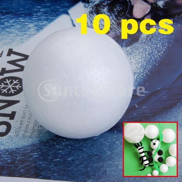 

10pcs 8cm white modelling craft polystyrene foam balls spheres