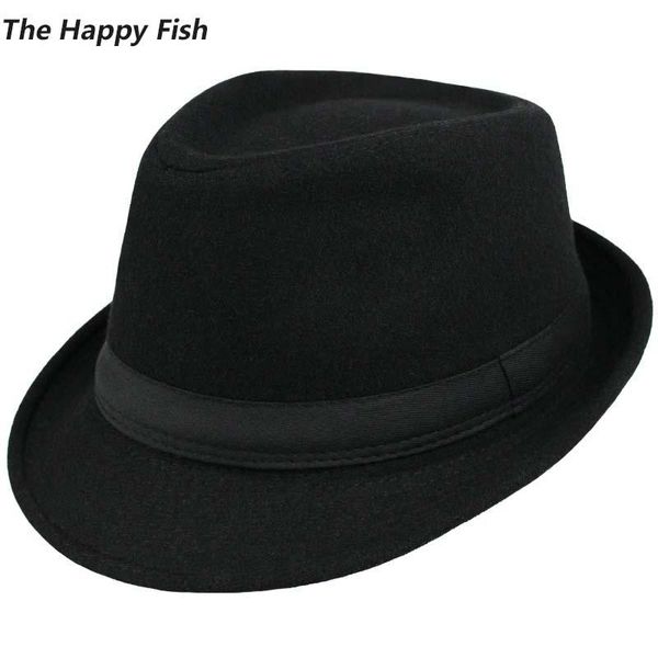 

оригинальный мужской структурированные wool fedora hat fedora шляпы для мужчин fedora войлок hat head размер 58 cm erpde, White