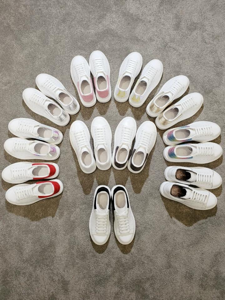 

2020 2019 r models men women fashion leather mqueen platform increase casual shoes mens chaussures low sneakerf98d#, Black