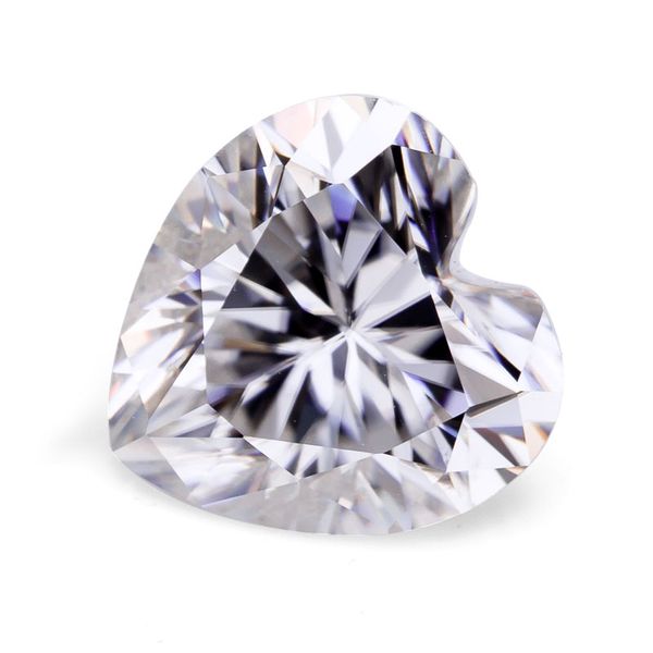 

heart cut 1ct 6.5x6.5mm colorless loose moissanite stones diamond gemstones price per carat, Black