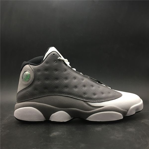 

2020 high 13s island green white grey with green eye leather outdoor shoes men shoes size 40-47