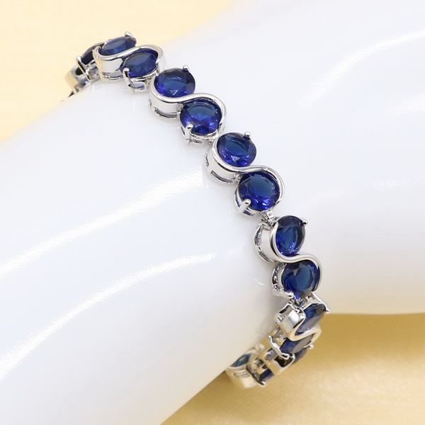 

xutaayi green new trendy 2019 cubic zirconia jewelry silver color round charm cz crystal female bracelets bangles for women, Black