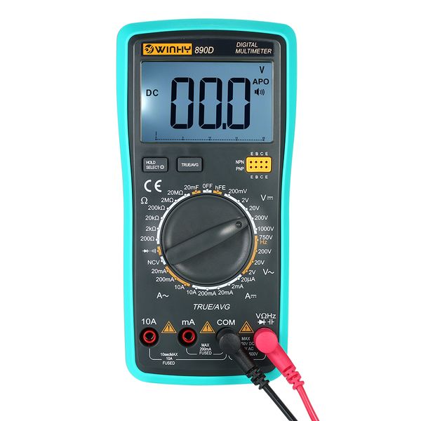 

multi-functional lcd digital multimeter ncv true rms multimeter dc/ac voltage current meter capacitance resistance diode tester
