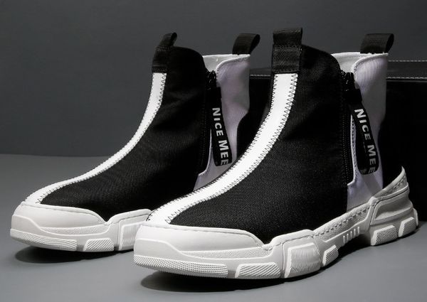 

2020 rhinestone fashion men casual luxury sock shoes designer sneakers shoes genuine leatbee embroidere, Black