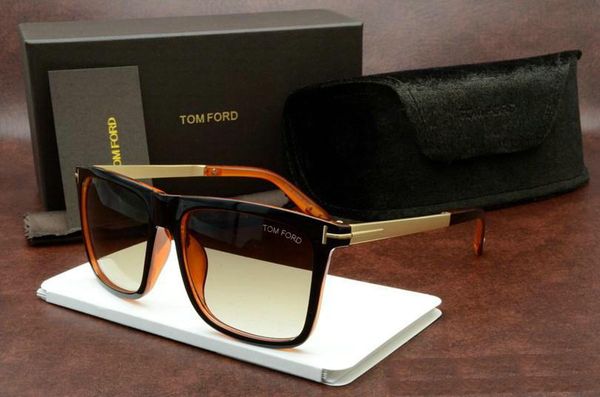 

1pcs qualtiy new fashion 0392 tom sunglasses for man woman erika eyewear ford designer brand sun glasses summer shades sunglasses frames, Black