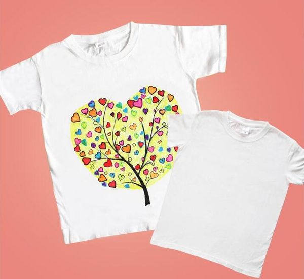 childrens hand painted t shirts white kindergarten parent child manual diy painted graffiti painting blank pure cotton cultural shirt order tee t shirt order