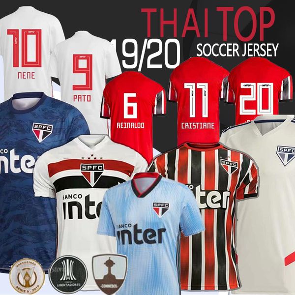 

2019 2020 Thailand top Sao Paulo jerseys NENE PABLO Soccer Jersey HERNANES DIEGO SOUZA SOUZA JUCILEI HELINHO Futebol Clube shirts soccer