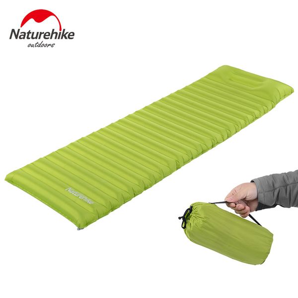 

naturehike inflatable camping mat no pump outdoor camp tent sleeping pad breathable damp-proof single air mat mattress