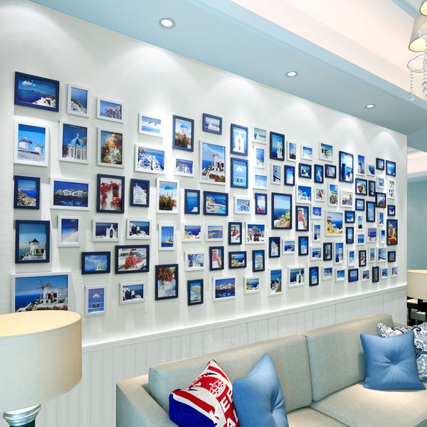 

108 pieces/set european series p frame creative family living room large simple modern city mediterranean p wall home de