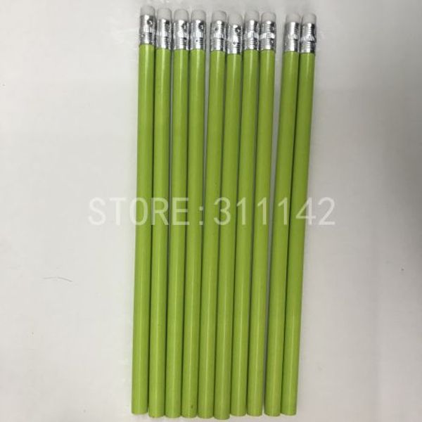 

low price wooden pencil promotional gift pencil light green lemon green brand custom logo