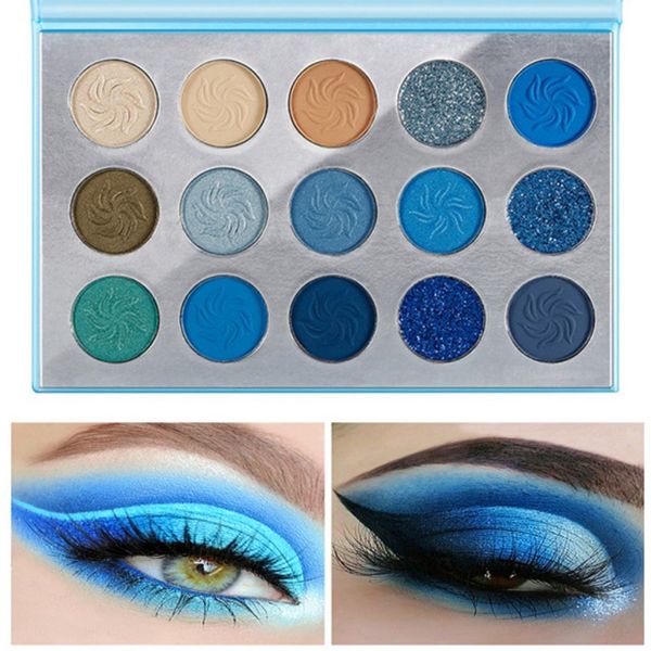 

4 style 15 color glitter matte eyeshadow makeup palette long lasting shimmer pigment cosmetic set shimmer shine eyeshadow