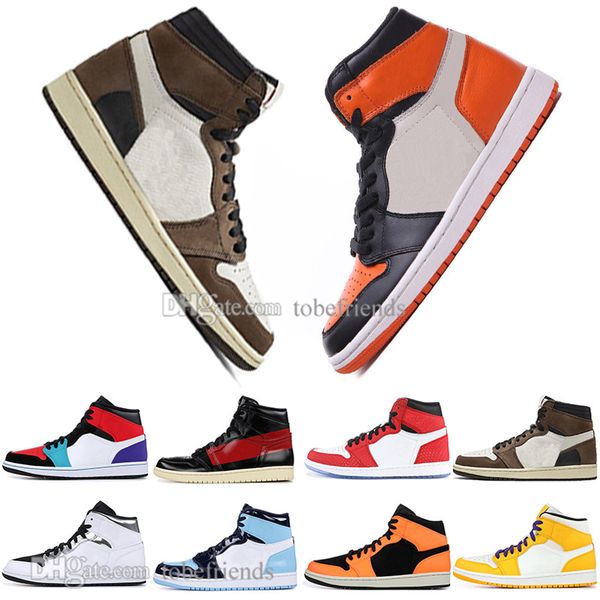 

2019 1 og travis scotts basketball shoes mens women spiderman chicago unc homage to home multi-color men sports designer sneakers