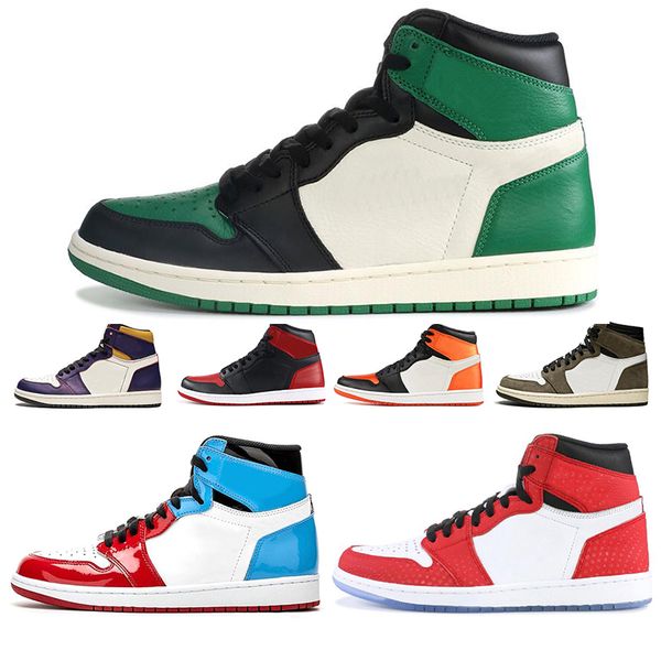 

2020 new arrival jumpman travis scott 1 1s men women basketball shoes bloodline fearless spiderman tubro green mens trainers sport sneakers