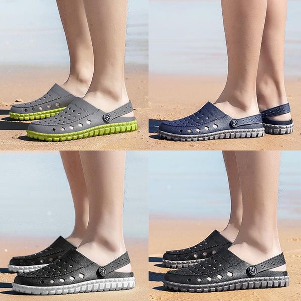 

мужская обувь сандалии и тапочки летние дышащие болотные туфли открытый пляж обувь носить персонализированные нескользящие отверстия обуви с, Black