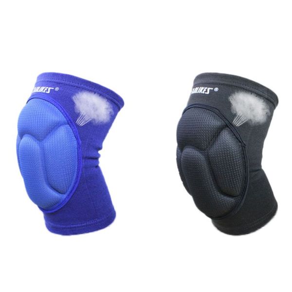 

basketball soccer skating riding shockproof sponge sports knee pads support brace pair sports safety protection aolikes new, Black;gray