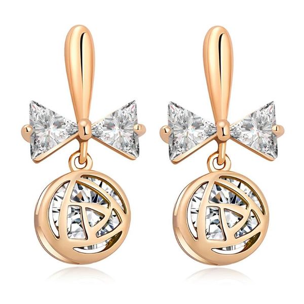

personality beautiful zircon earrings womenexcellent zircon earrings jewelry stud for women girls erz0256, Golden;silver