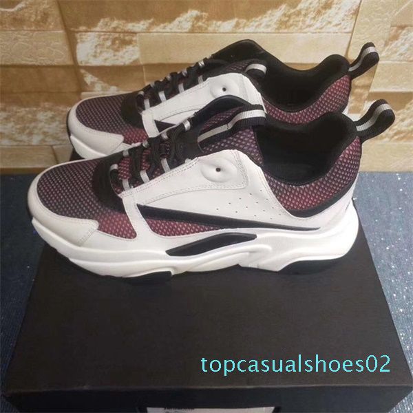

shoes black b22 sneaker vintage calfskin trainers men luxury lace-up flat shoes retro patchwork platform women trainers size 46 t02