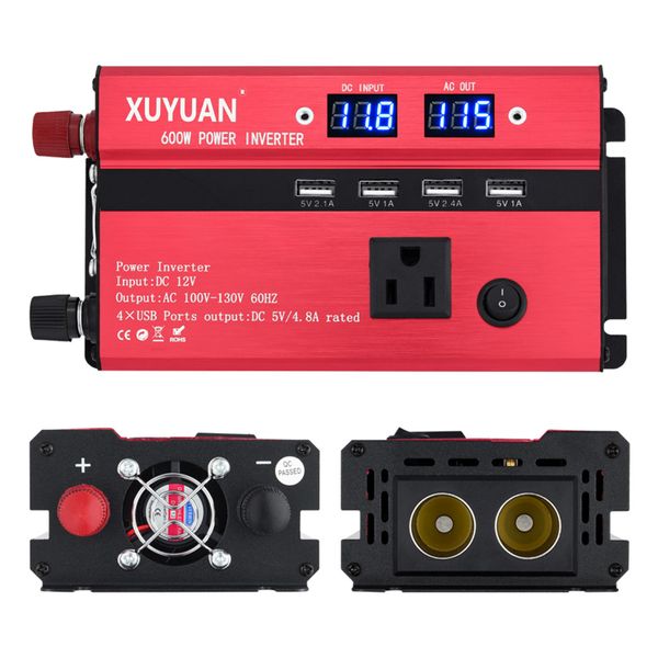 

400w car power inverter dc 12v to ac 110v dual 2.1a 5v