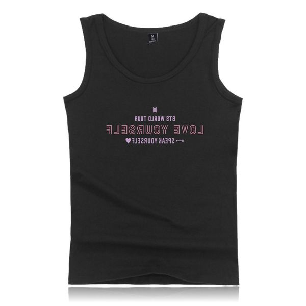 

bts speak trend yourself leisure time vest men and women, Black;green