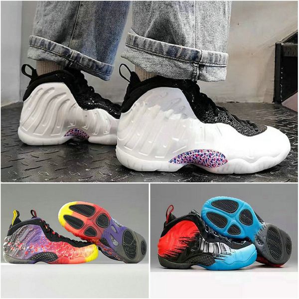 

2020 new penny hardaway foam one little posite pro 3d white blue hero red spider yellow purple mens basketball shoes sports sneakers, White;red