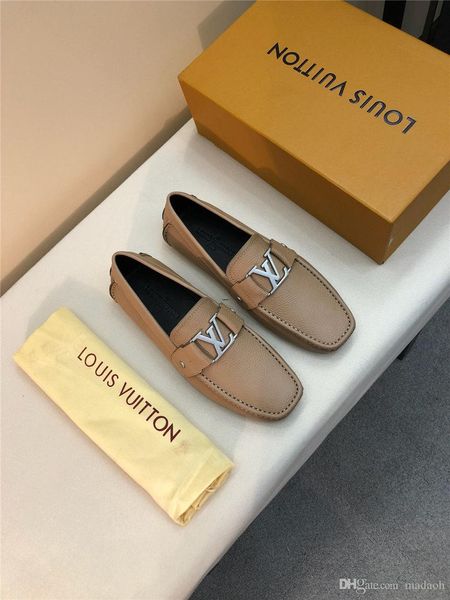 

20fw скольжения на обувь мужчины черный 2019 мокасины твердые мягкие мужские туфли повседневная мокасины большие размеры мода дышащий синий, Black