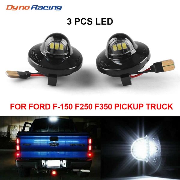

2pcs 3 leds license plate light lamp for ford f-150 pickup truck f250 f35 1999-2014 expedition explorer ranger