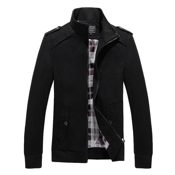 

2019 new bomber jackets men solid quality slim fit casual design autumn men jaquetas outwear windbreaker fashion brand clothing, Black;brown