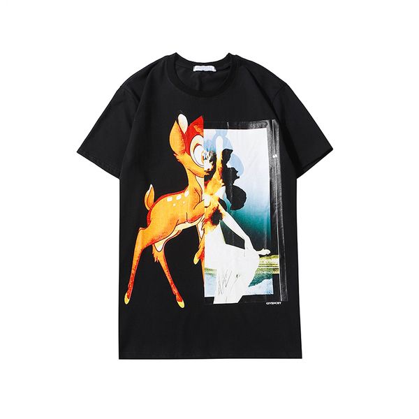 

новое прибытие mens конструктора тенниски женщин марка с коротким рукавом футболки deer печать crew neck luxury summer tee доставка рубашка, White;black