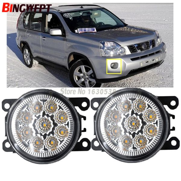 

2x car exterior accessories h11 led fog lamps front bumper lights for x-trail t31 closed off-road vehicle 2007-2014