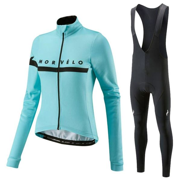

2019 autumn long sleeve women cycling sets female bike clothes sports wear winter cycling clothing, Black;blue
