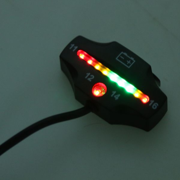 

waterproof led battery volt indicator meter for motorcycle atv tractor black