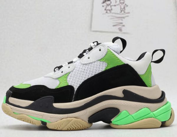 

fashion dad paris triple s casual shoes wholesale designer hiking sneakers men and women casual shoes size35-45, Black