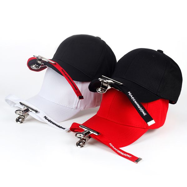 

tunica 2018 new girl long back strap alphabet snapback hat g dragon fashion solid color baseball hat man hip hop wholesale, Black;white