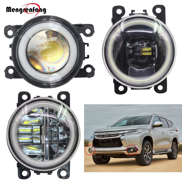 

2 pieces car led fog lamp halo ring angel eye drl daytime running light h11 12v for mitsubishi pajero iv v8_w v9_w 2007-2012