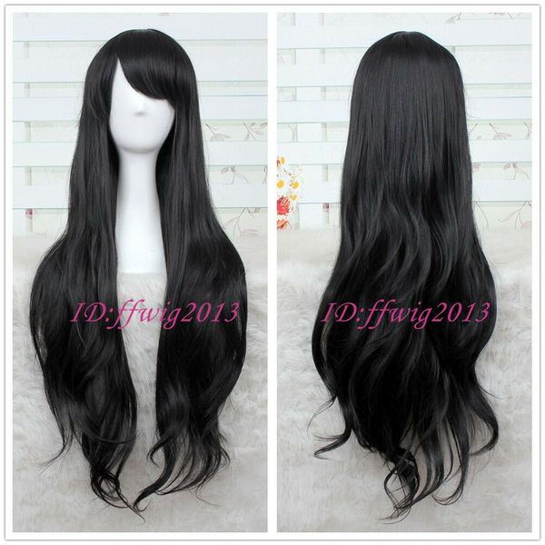 Marceline Long Black Wavy Curly Cosplay Wig A Wig Cap Best