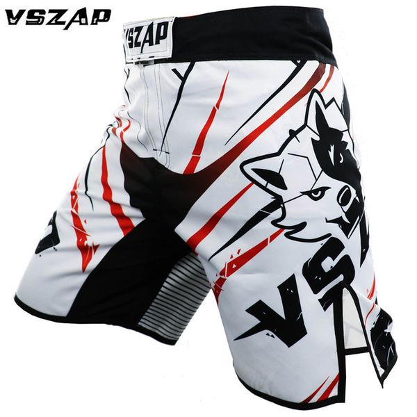 

vszap shorts built 2 fight fight mixed shorts male fitness kick muay thai short kickboxing trunks, Blue