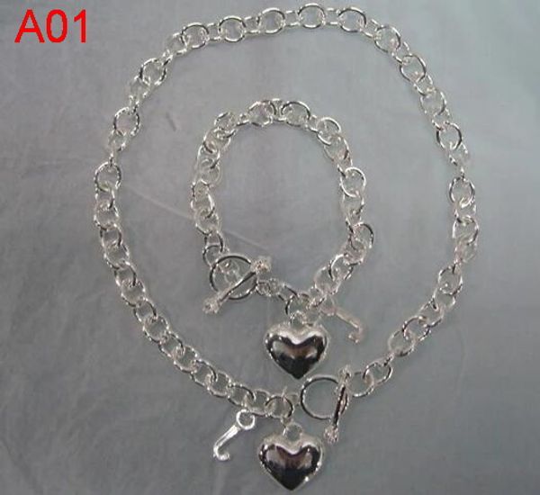 

jewelry sets 925 sterling silver jewely style necklace bracelet with real box