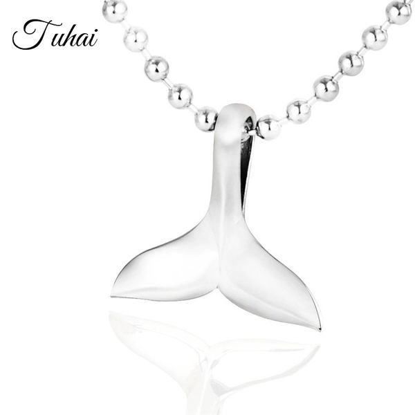 

new stainless steel mermaid tail dangle pendant necklaces for women men lovers choker silver color necklace jewelry gifts