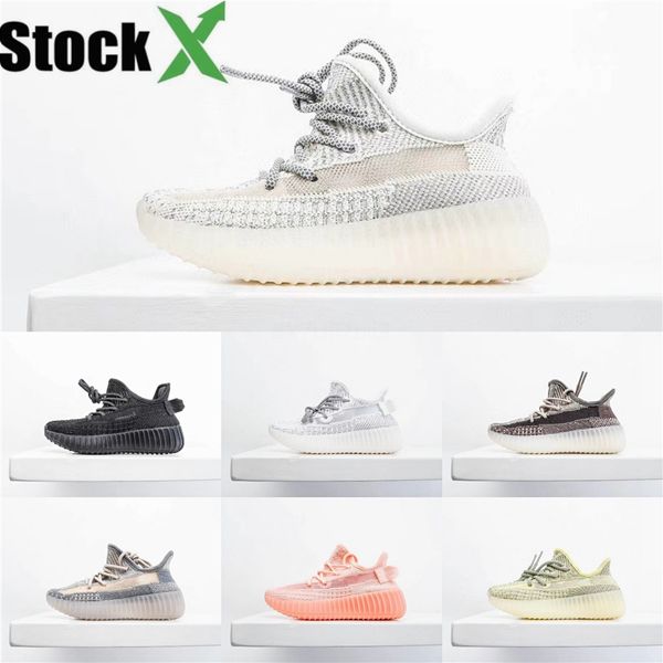 

2020 kids baby kid clay v2 running shoes kanye west blakc static 3m reflective zebra beluga 2.0 boy girl sport sneakers tim trainers 28b3#27