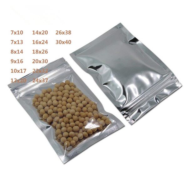 

one side clear aluminum foil resealable valve zipper plastic retail packaging mylar bag zip lock food storage pouches ziplock mylar foil bag