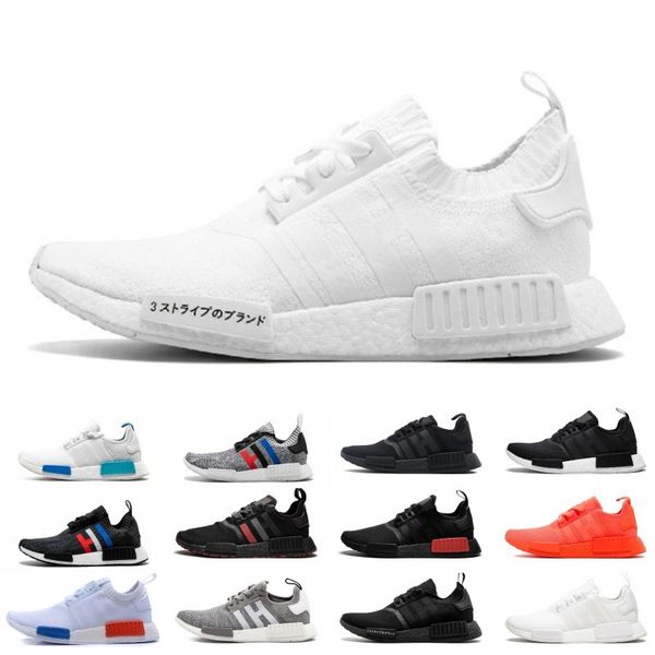 

2019 new nmd runner r1 primeknit triple black white bee nmd de igner running hoe for men women oreo nmd runner port neaker 36 46
