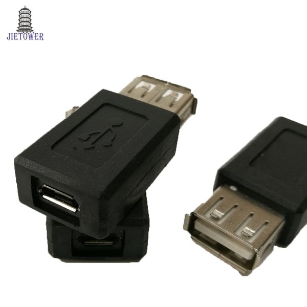 

500pcs/lot usb female transfer micro usb female adapter 5p andrews mobile phone mother to mobile power to usb converter head