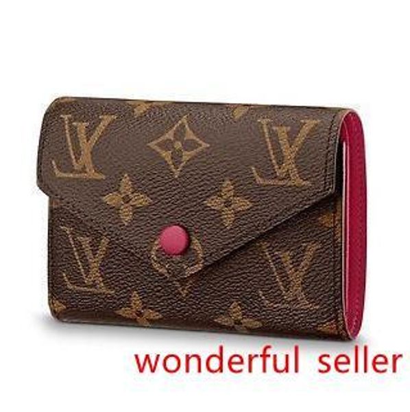 

m41938 victorine wallet old flower rose red real caviar lambskin chain flap bag long chain wallets key card holders purse clutches evening