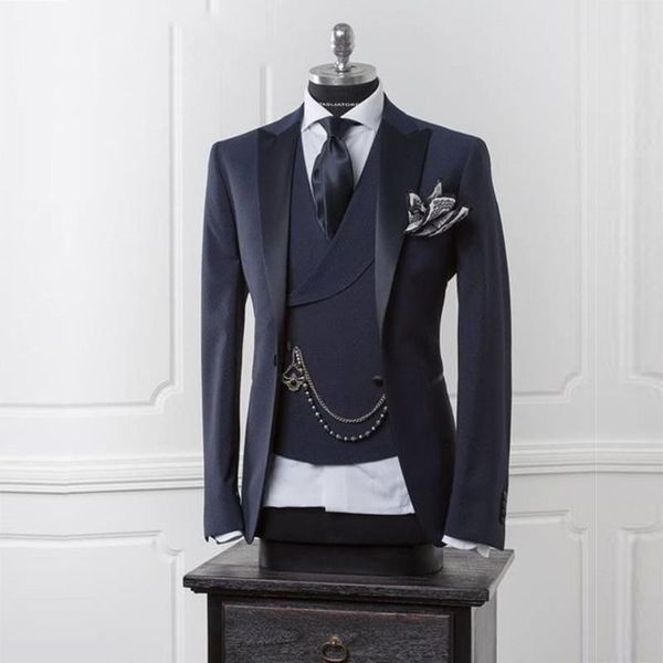 

2020 modern navy blue men blazer business mens suit with pants slim fit wedding suits prom formal jacket tuxedo costume homme, White;black