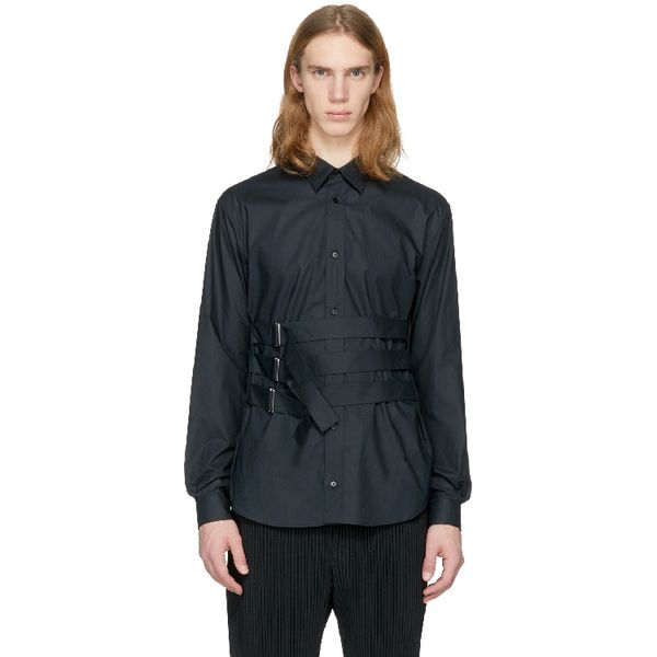 

s~5xl men's fashion gd hairstylist modern fancywork binding show off bondage personality long sleeved shirt plus size costumes, White;black
