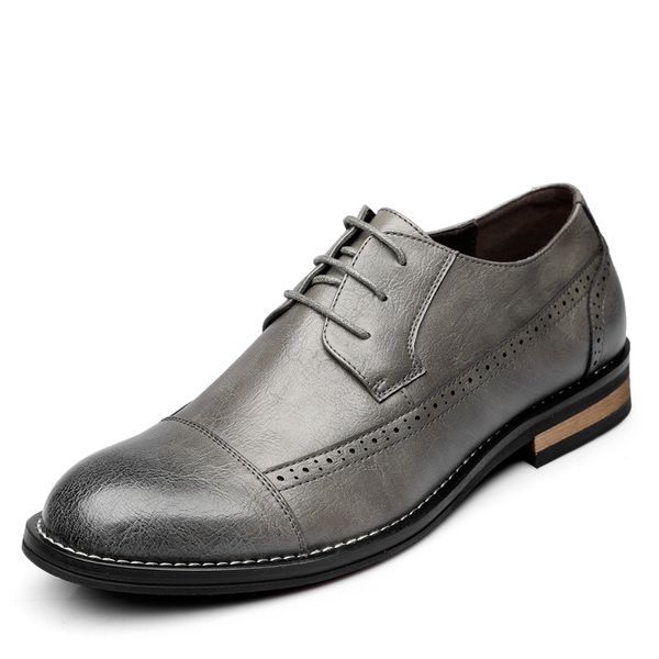 

2019 new men dress shoes men formal shoes classic business luxury oxfords footwear suit drop shipping, Black