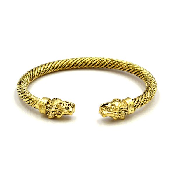 

fashion personalized dragon head opening viking bracelets gold silver alloy punk cuff bracelet wristband bijoux jewelry for men, Black